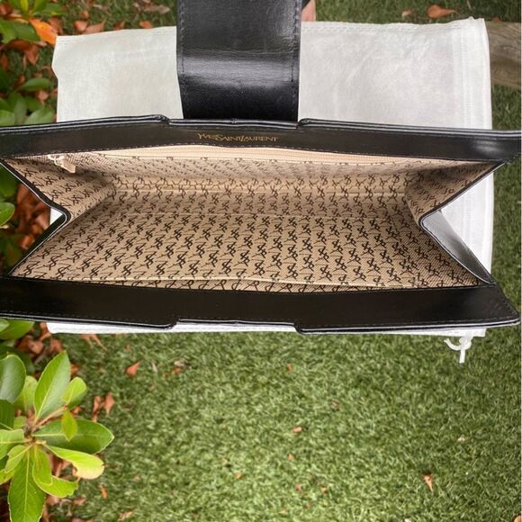 Yves Saint Laurant (YSL) Black Leather Clutch w/COA. EUC! - Picture 9 of 16